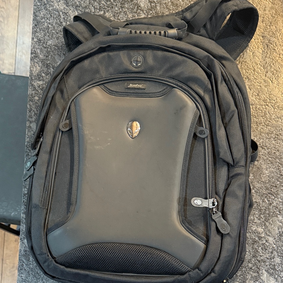 Alienware Black And Gray Backpack
